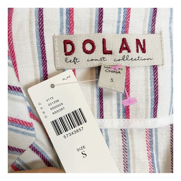 Anthropologie x DOLAN Anna Striped Double Breasted Linen Cotton Blazer NWT Sz S - Picture 9 of 11